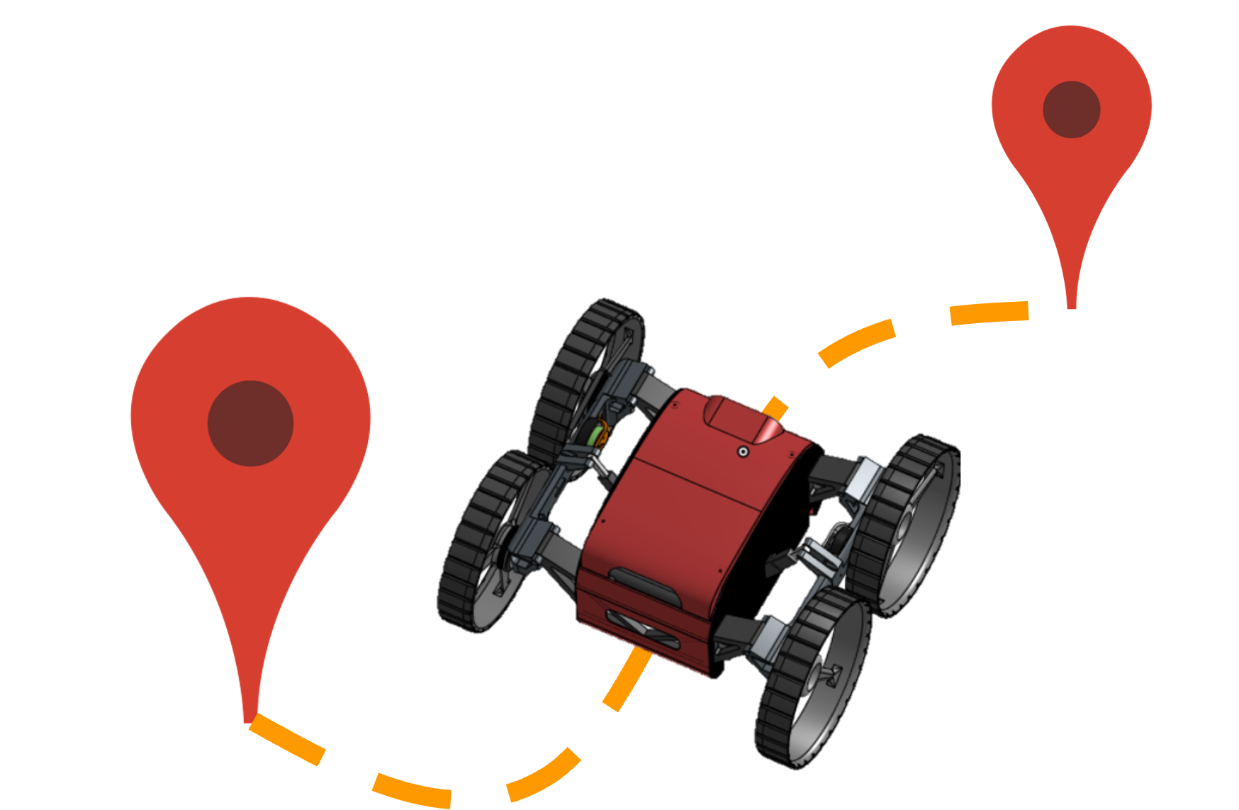Autonomous delivery route icon